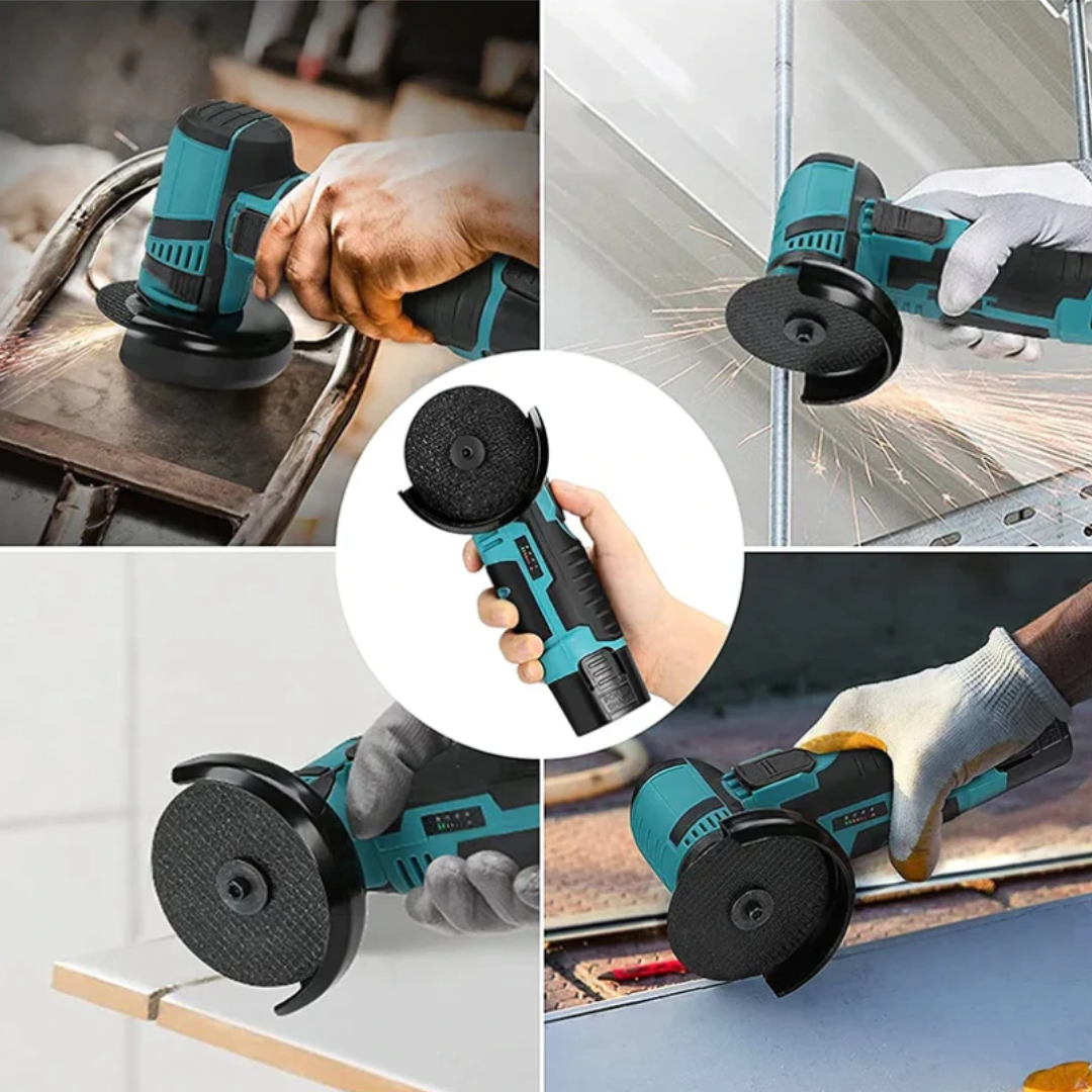 Mini polizor portabil cu 2 acumulatori 36V si 5 discuri, compact si puternic pentru lucrari precise si usor de folosit