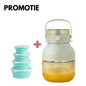 PACHET: Blender/storcator electric, ncarcare Usb, portabil si compact + Set 4 Caserole silicon rotunde