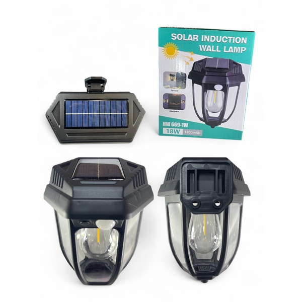 Set 4x Lampă Solară LED cu Senzor Tip Felinar– Iluminare Inteligentă pentru Terasa, Casa și Curte