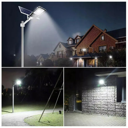 Lampă solară puternică, senzor crepuscular, telecomandă, 1000W