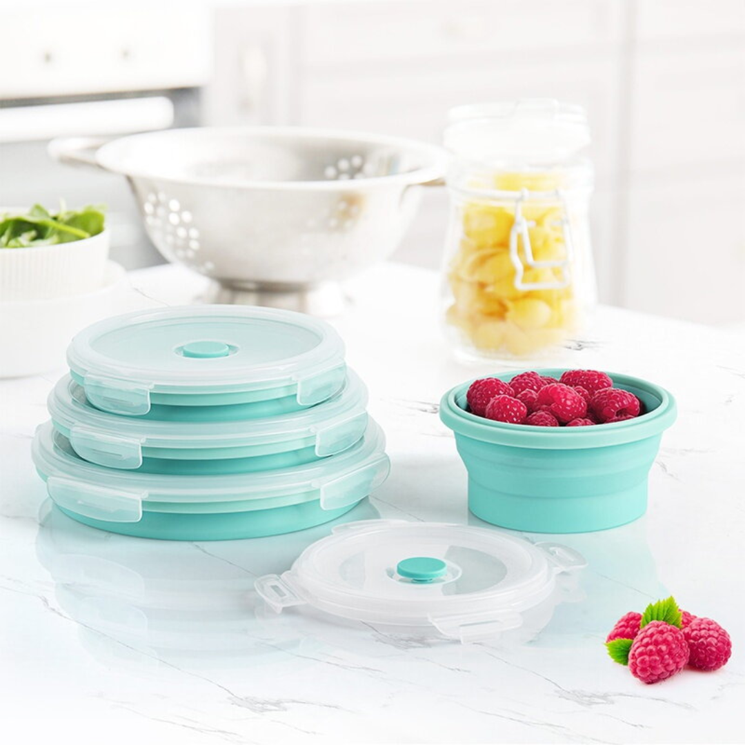 PACHET: Blender/storcator electric, ncarcare Usb, portabil si compact + Set 4 Caserole silicon rotunde