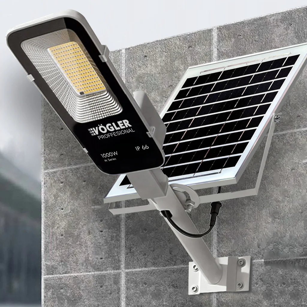 Lampă solară puternică, senzor crepuscular, telecomandă, Series M 3200W