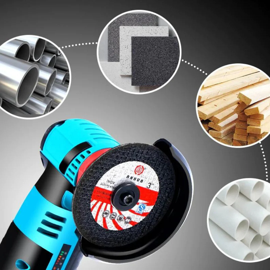 Mini polizor portabil cu 2 acumulatori 36V si 5 discuri, compact si puternic pentru lucrari precise si usor de folosit