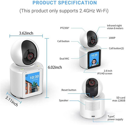 Cameră Video Supraveghere 1080p HD, 3MP, Comunicare Bidirecțională – Protecție inteligentă pentru casa ta