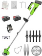 Motocoasă Portabilă cu 2 Baterii de 48V, Putere 800W, cu Braț Extensibil pentru Gazon – 8 Lame Diferite