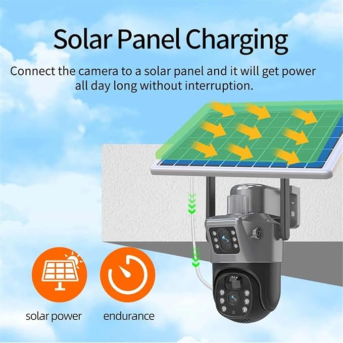 Cameră de Securitate 4G 8MP cu Alimentare Solară