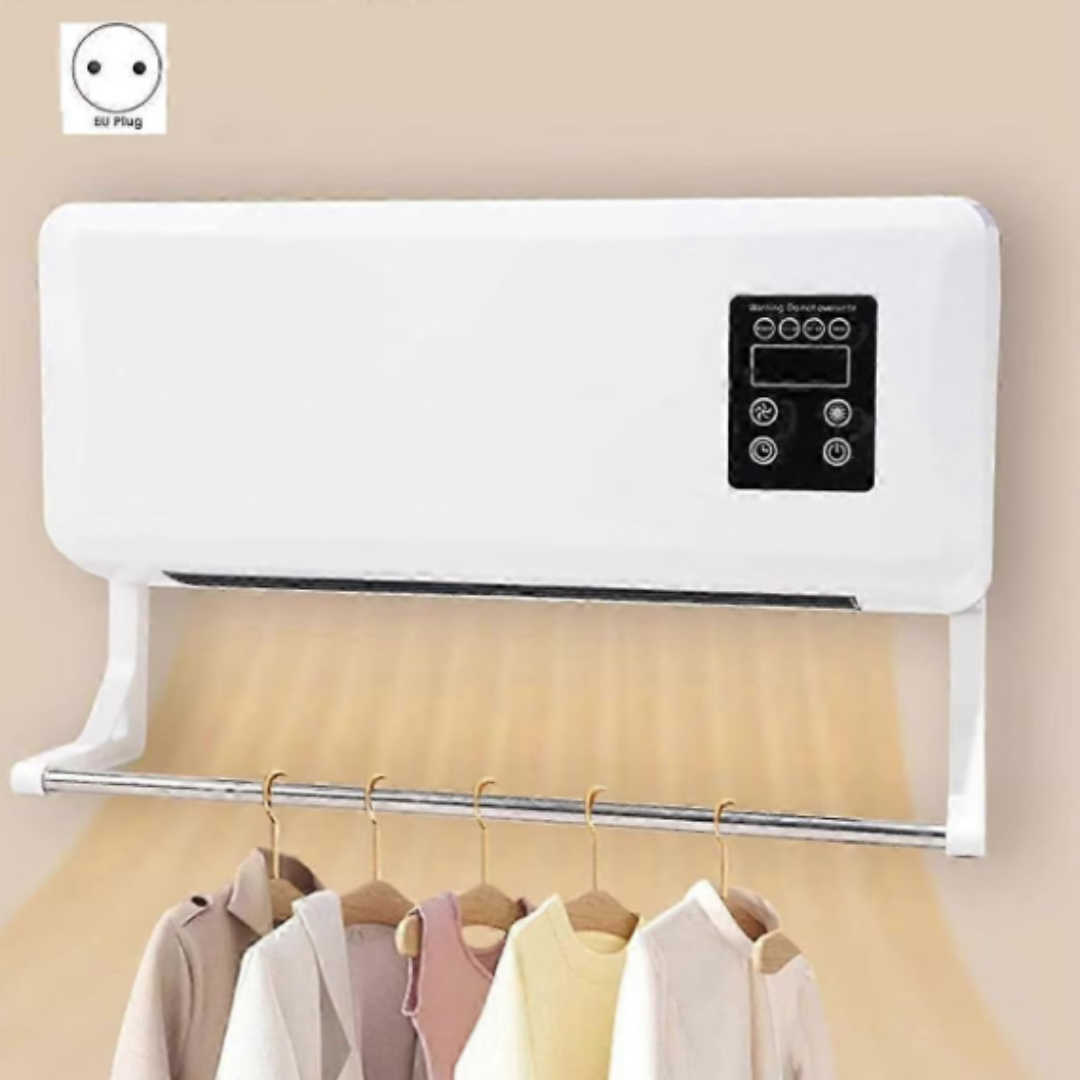 Aeroterma electrica 3 in 1, 16 – 40 grade,  montata pe perete, functie de racire si incalzire + suport haine CADOU , design compact, 220V