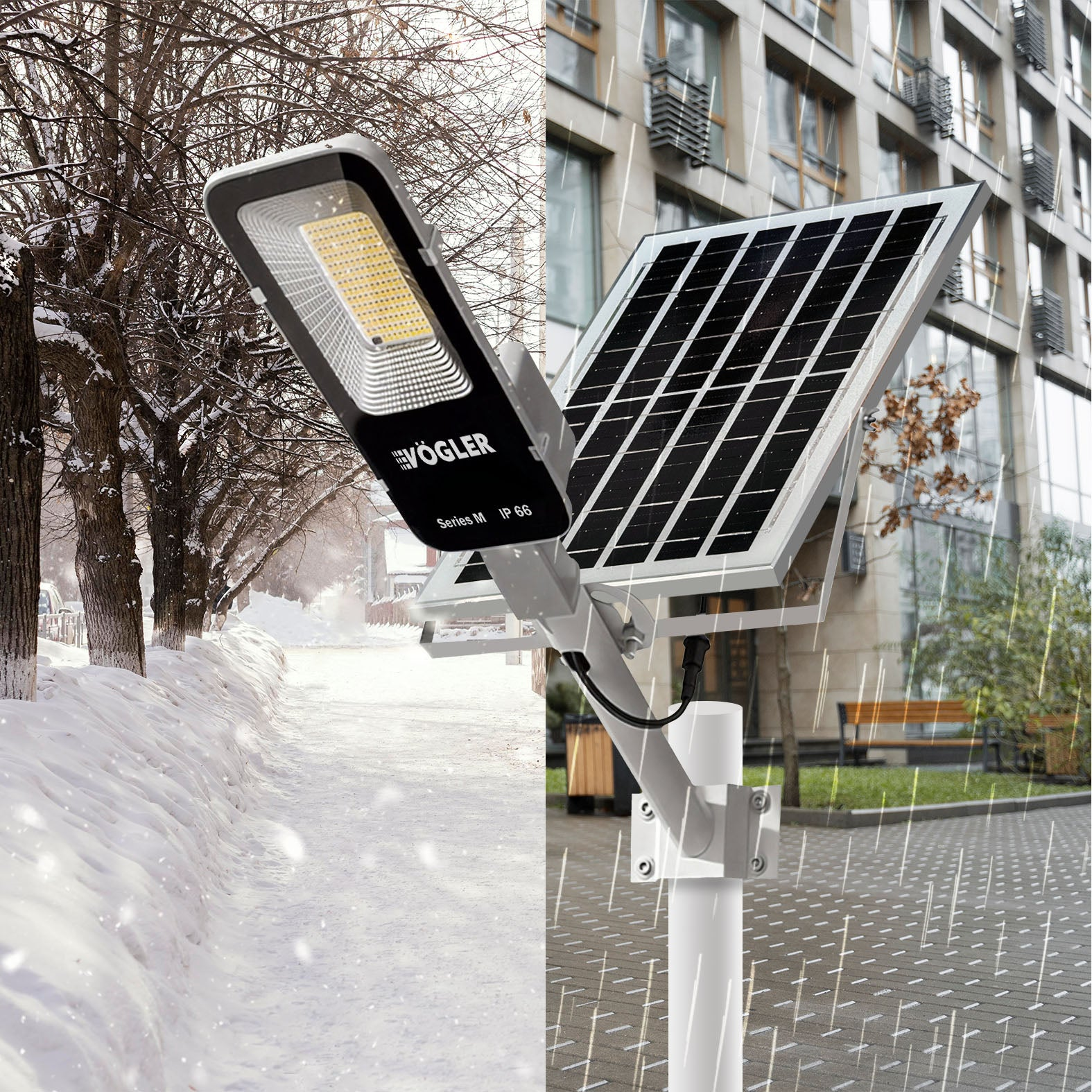 Lampă solară puternică, senzor crepuscular, telecomandă, Series M 3200W