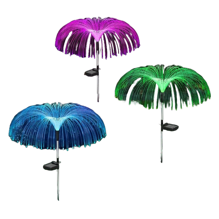 Set 4 x Lămpi Solare LED RGB Tip Palmier – Grădina Ta, ca-n Paradis!