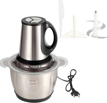 Tocator electric de 5L, carne si legume, 4 lame inox, 2 viteze, capacitate mare, bol inox