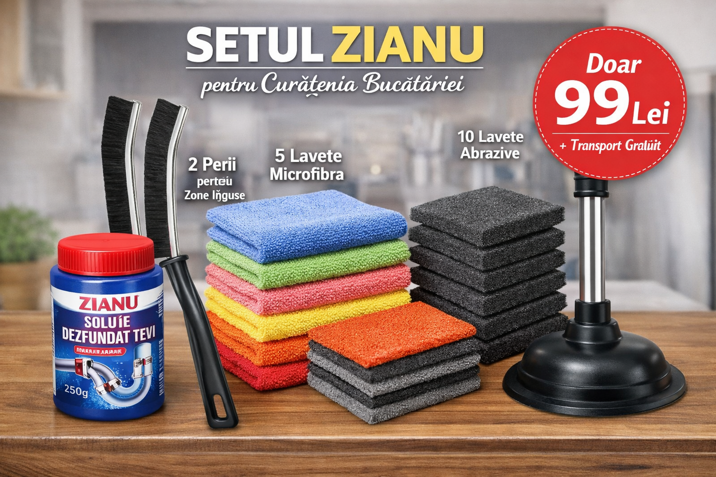 Setul ZIANU – Curățenie completă în bucătărie