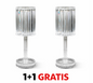 Lampa din acril cu picior, transparent, cu 3 tipuri de lumina diferita, incarcare USB, control prin atingere, 40 cm x 8.5 cm
