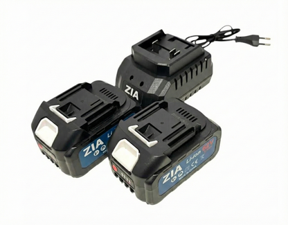 Set scule electrice fara fir ZIA , - 4 in 1: Surubelnita cu impact, Ciocan perforator-dalta, Masina de gaurit-surubelnita cu impact, Polizor unghiular