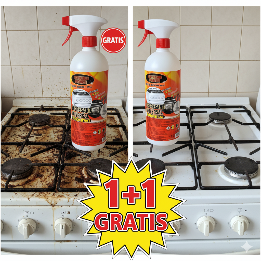 1+1 Gratis! Putere Extremă Împotriva Grăsimii Arse! Degresant Universal Concentrat + CADOU