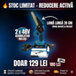 Drujba cu lama de 20 CM, 700W cu lant electric portabil/ fierastrau, 48V, 2 acumulatori