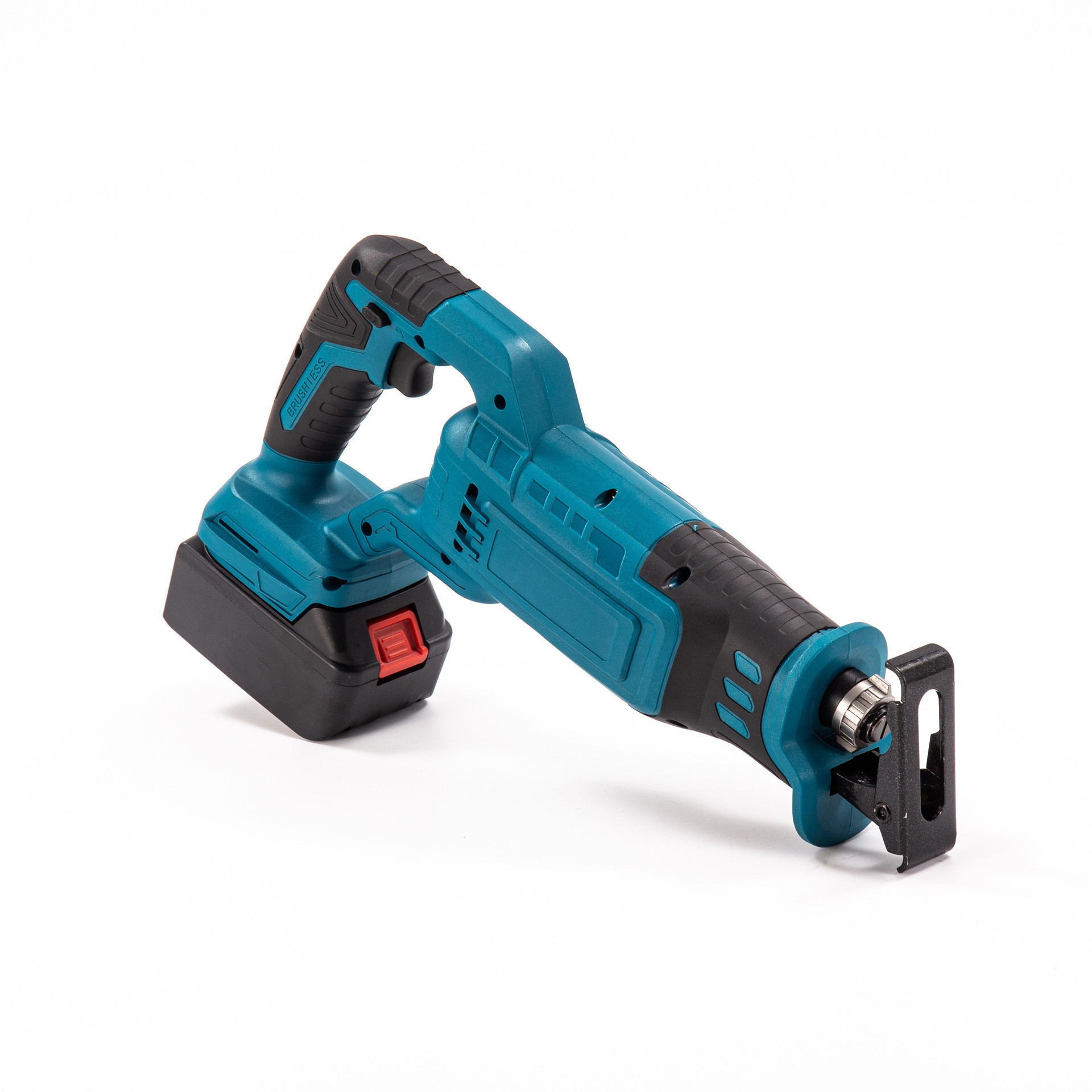 Fierastrau tip sabie, cu 2 acumulatori, 8Ah, 48V, 4 panze, albastru