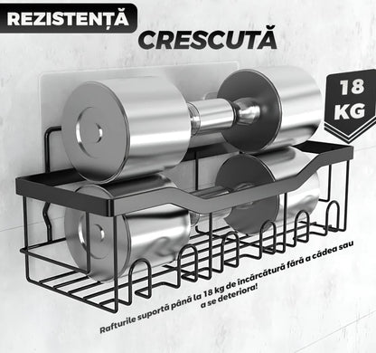 Set 5 Rafturi Adezive pentru Baie & Bucătărie – Organizare Fără Efort!