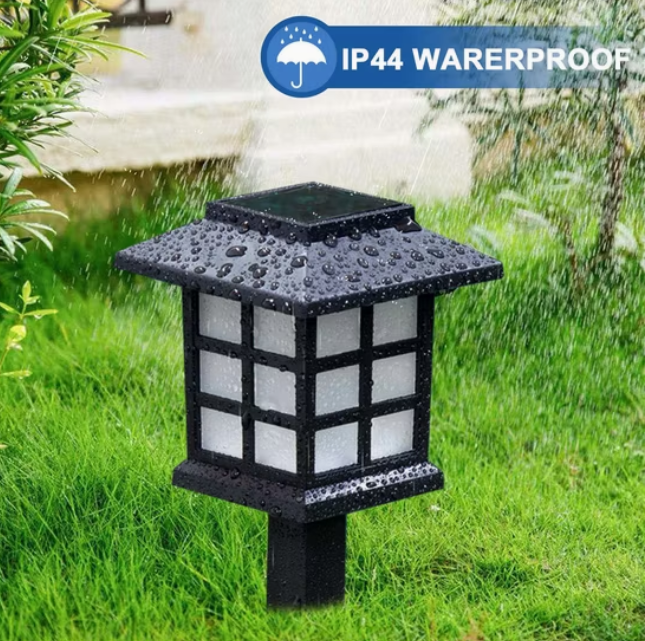 Set 4x Lămpi Solare LED Tip Japonez – Eleganță și Lumină Caldă pentru Grădina Ta