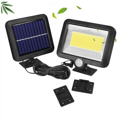 Set 6 x Lampă Solară 100 LED-uri COB – Putere 30W, Panou Detașabil, 250x250x100 mm