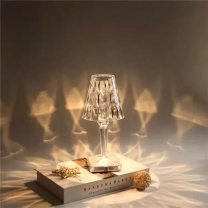 1+1 GRATIS - Lampa de masa decorativa, Crystal Deluxe Art World, culoare cristal