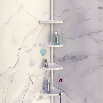 Etajera colt pentru baie,4 rafturi, inaltime reglabila maxima 260 cm + CADOU SURPRIZA