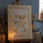 Icoană Sfântă Preasfintei Născătoare de Dumnezeu cu Argint Relief