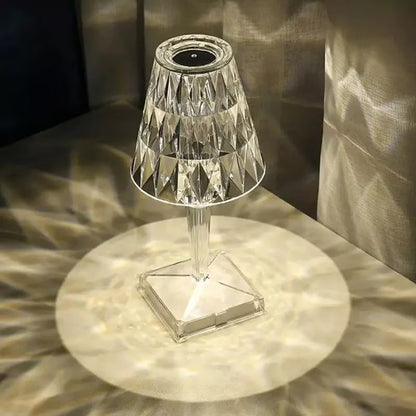 1+1 GRATIS - Lampa de masa decorativa, Crystal Deluxe Art World, culoare cristal