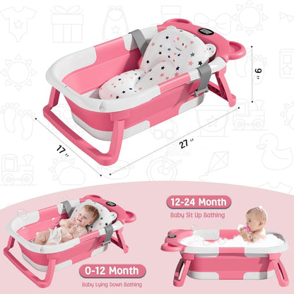 Cada Pliabila cu Termometru Digital pentru Bebelusi 81x45x21.5cm + SUPORT PERNUTA