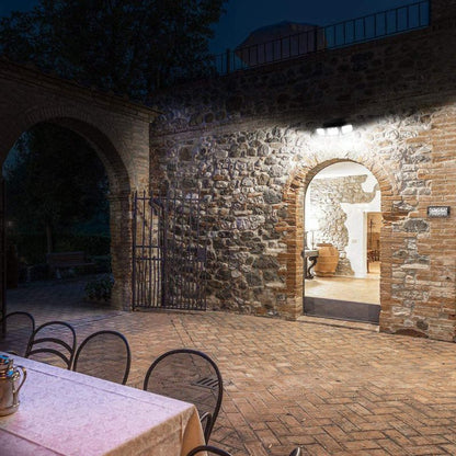 1+1 CADOU: Proiector solar cu senzor 74 LED SMD 15W, IP65, lumina rece