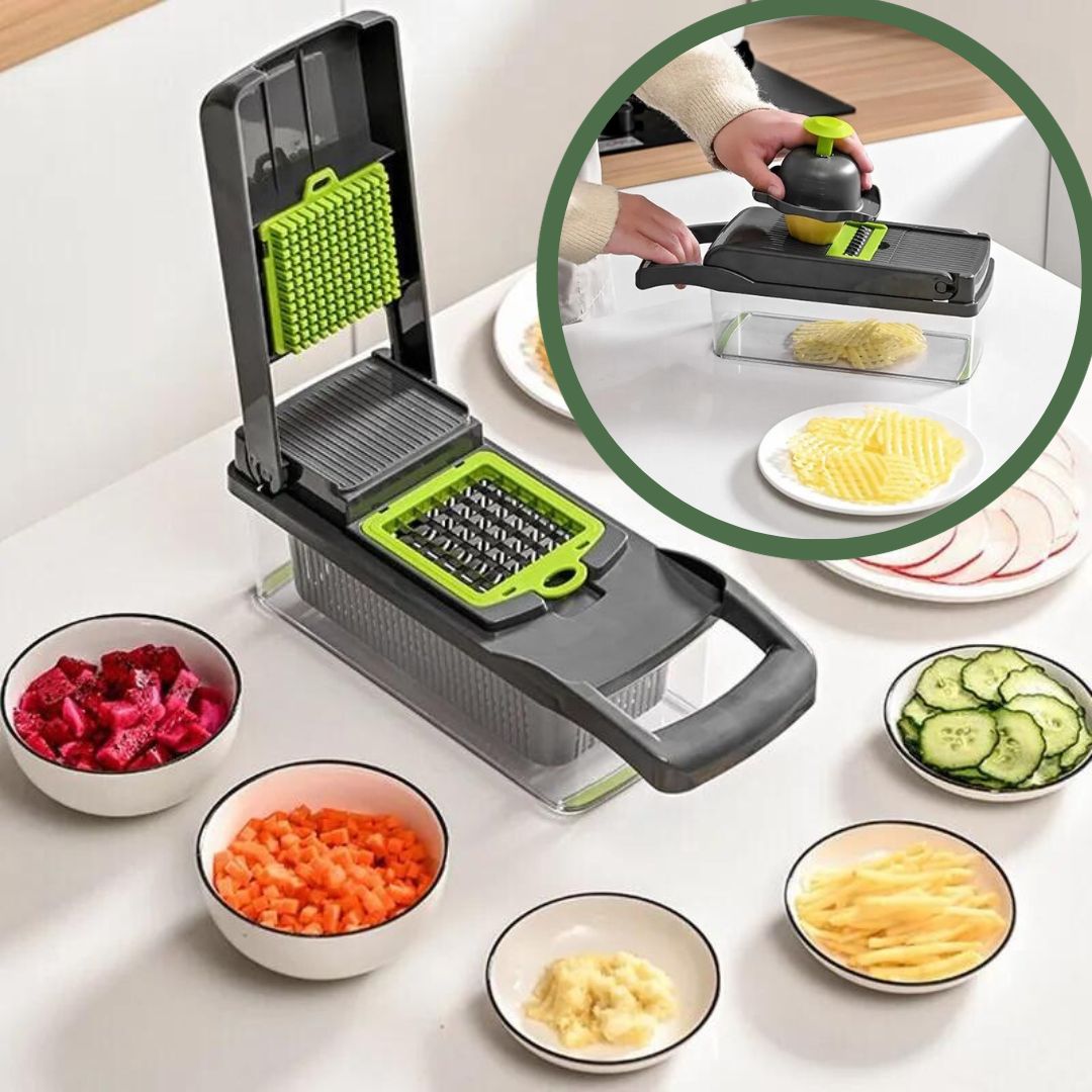 Razatoare multifunctionala 16 in 1 + CADOU Ascutitor de cutite cu 3 sloturi