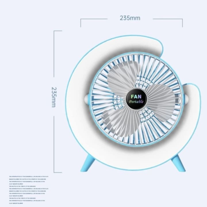 Mini Ventilator Wireless cu LED RGB SB‑138 – Răcorire Inteligentă pentru Vară