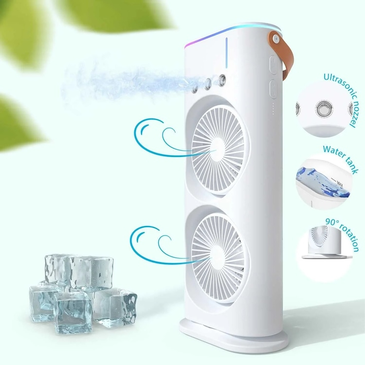 Ventilator Multifuncțional 3‑în‑1, cu Telecomandă – Design Compact și Răcire Inteligentă pentru Vară