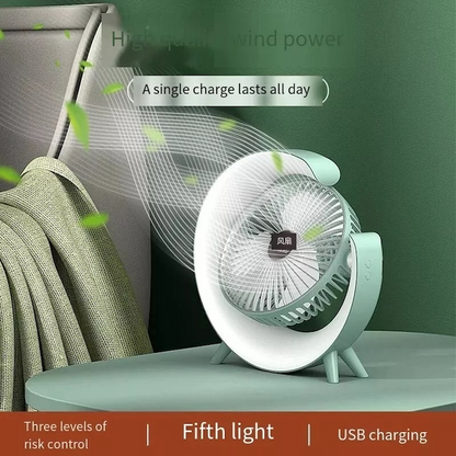 Mini Ventilator Wireless cu LED RGB SB‑138 – Răcorire Inteligentă pentru Vară