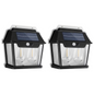 Lampa Solara de Perete LED Tip Felinar Dublu, senzor de miscare 5-8 metri, fara fir, 3 moduri de iluminare, protectie IP65, Waterproof, exterior, negru
