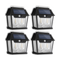 Lampa Solara de Perete LED Tip Felinar Dublu, senzor de miscare 5-8 metri, fara fir, 3 moduri de iluminare, protectie IP65, Waterproof, exterior, negru