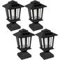 Set 4 Lămpi Solare Tip Felinar – Stil și Siguranță pentru Curte, Gard și Gazon