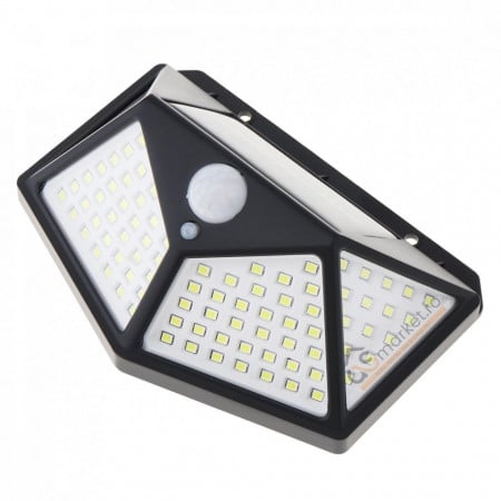 4+1 Lămpi Solare cu 100 LED-uri – Iluminat Inteligent pentru Curte și Grădină!