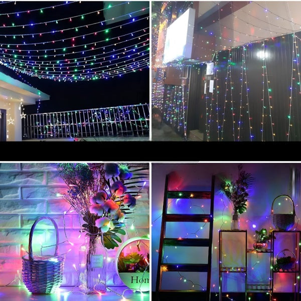 Pacet PROMO 2 Instalatii LED Craciun liniare, 100 m,  Alb-recere